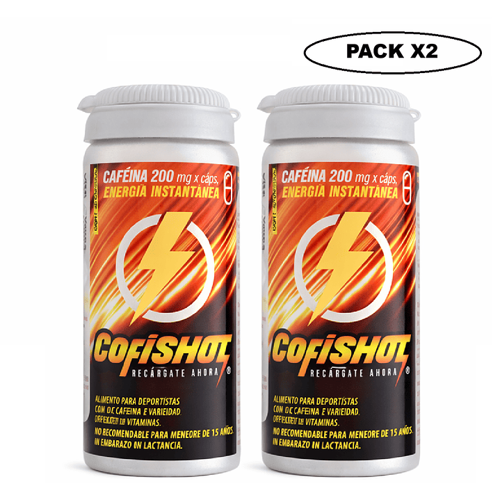 Cofishot 30 Cápsulas 730 mg Energía y Vitalidad Pack x2 1