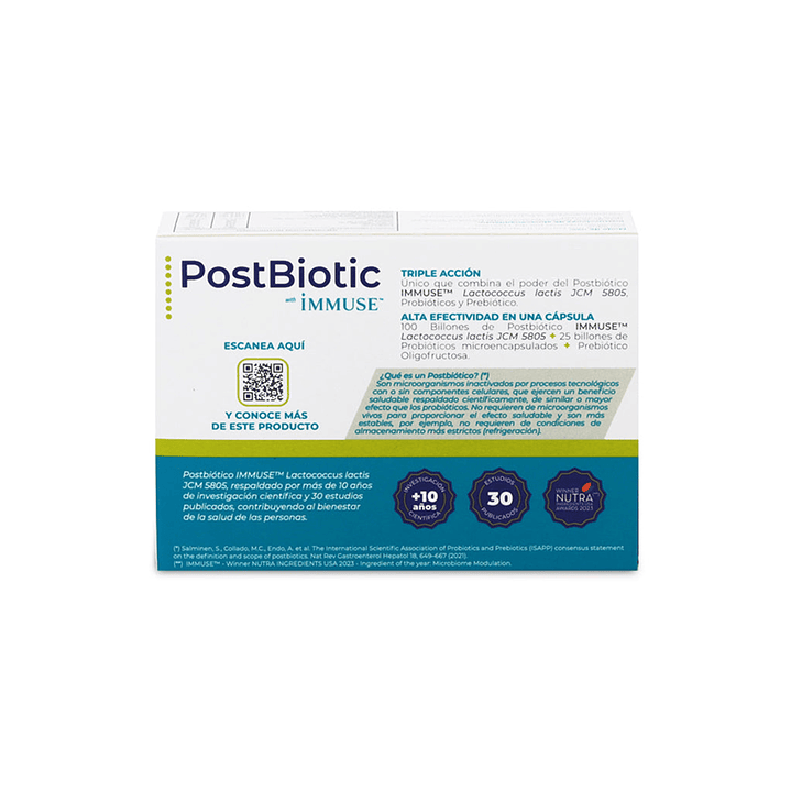 PostBiotic Adulto Nutrapharm Caja x30 Cápsulas  3