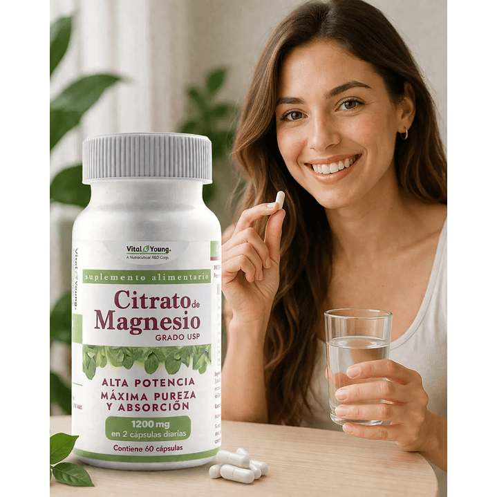 Citrato de Magnesio USP 60 Cápsulas 600 mg 2