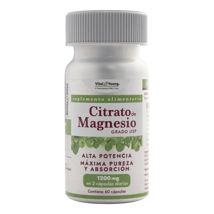 Citrato de Magnesio USP 60 Cápsulas 600 mg Pack x2 2