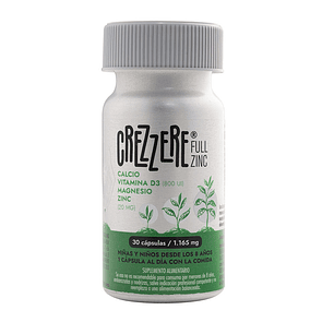 Crezzere Full Zinc 30 Cápsulas 1165 mg Inmunidad
