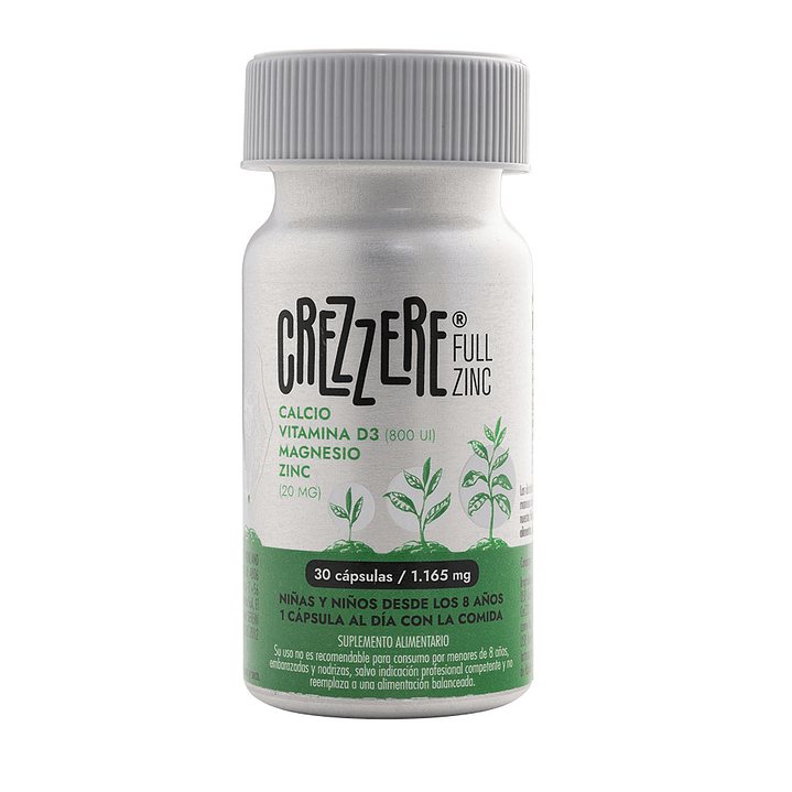 Crezzere Full Zinc 30 Cápsulas 1165 mg Inmunidad Pack x2 2