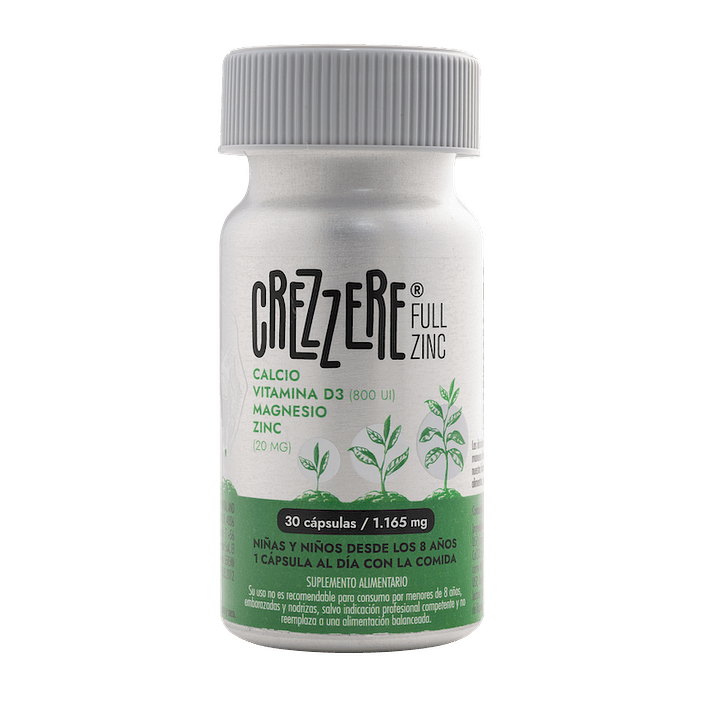 Crezzere Full Zinc 30 Cápsulas 1165 mg Inmunidad Pack x2 3