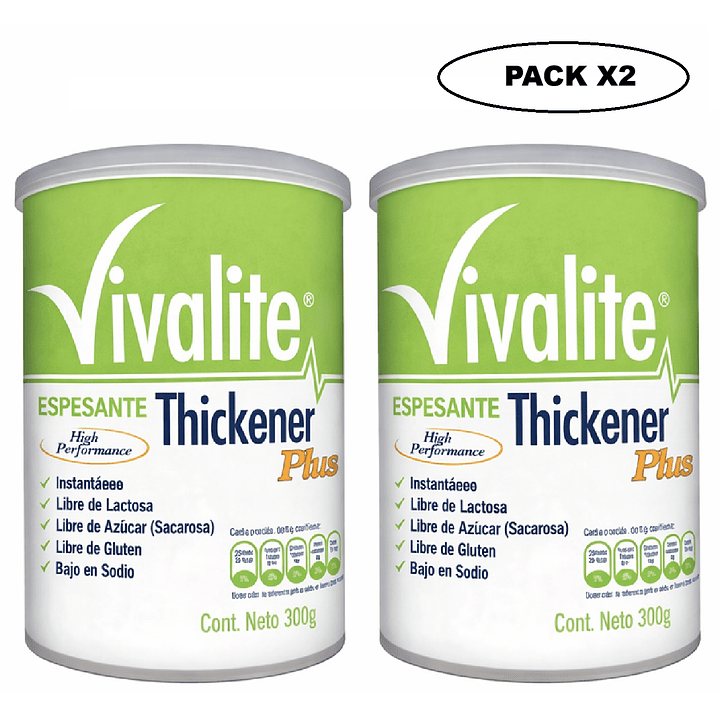 Vivalite Espesante Food Thickener Plus 300g Pack X2 1