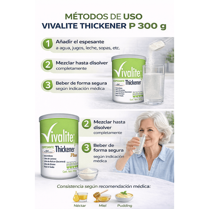 Vivalite Espesante Food Thickener Plus 300g Pack X2 5