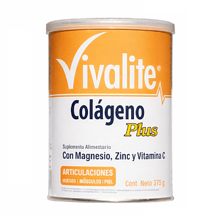 Vivalite Colageno Plus Magnesio Zinc Y Vitamina C 375 G 