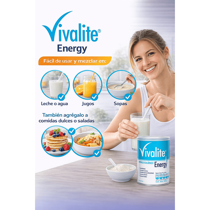  Vivalite Energy (Módulo Calórico) 500g  Pack x3 4