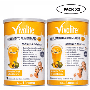 Vivalite Suplemento De 900 Grs - Sabor Lúcuma Sabor Lucuma Pack x2
