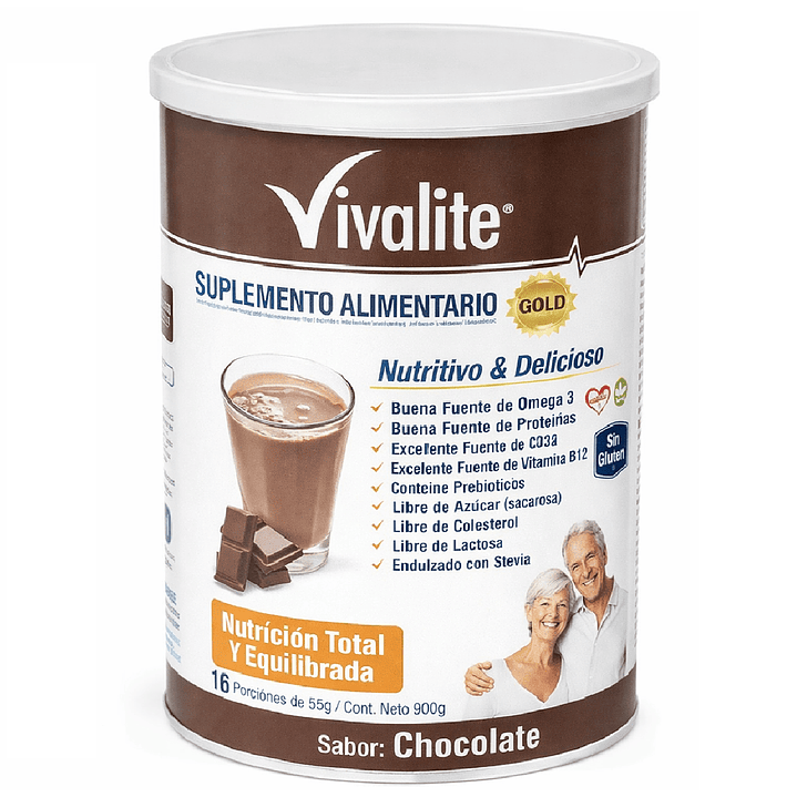 Vivalite Gold Chocolate Formula Completa Balanceada 900g Pack x2 2