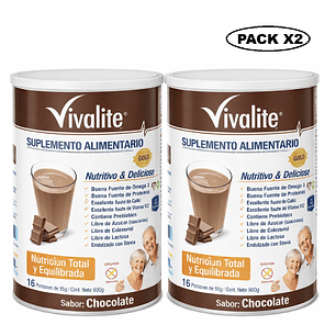 Vivalite Gold Chocolate Formula Completa Balanceada 900g Pack x2