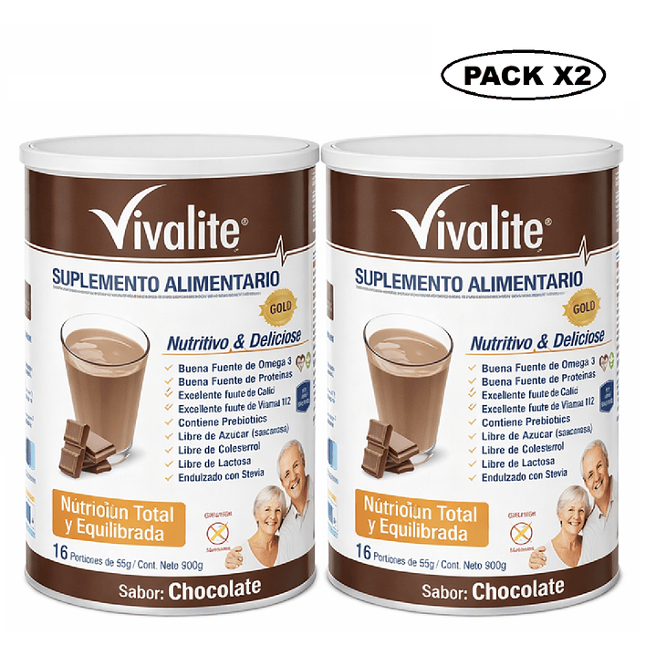 Vivalite Gold Chocolate Formula Completa Balanceada 900g Pack x2 1