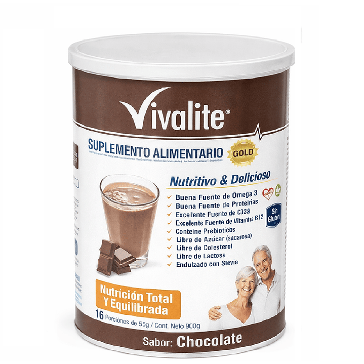 Vivalite Gold Chocolate Formula Completa Balanceada 900g Caja x6 2