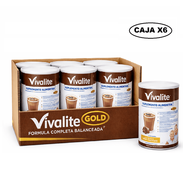 Vivalite Gold Chocolate Formula Completa Balanceada 900g Caja x6 1