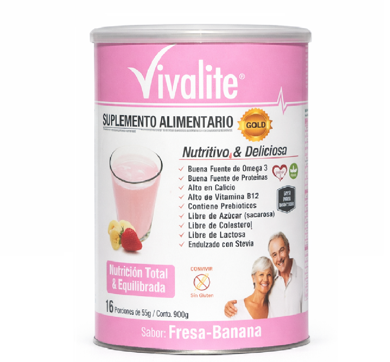 Vivalite Suplemento De 900 Grs. Sabor Fresa-banana
