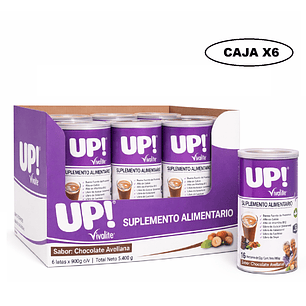 Vivalite Up! Suplemento Alimentario Chocolate Avellana 900g Caja x6