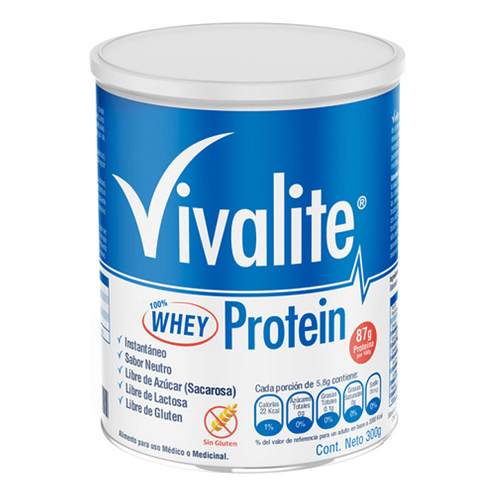 Vivalite Whey Protein Sin Sabor 300g Pack x3 3