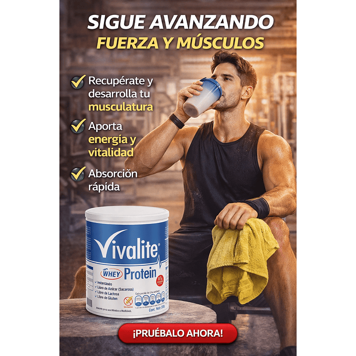 Vivalite Whey Protein Sin Sabor 300g Pack x3 6