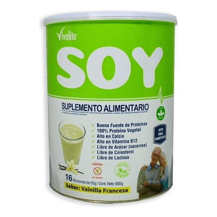 Vivalite Suplemento Soy Vainilla Francesa 900gr Apto Veganos Caja x6 3