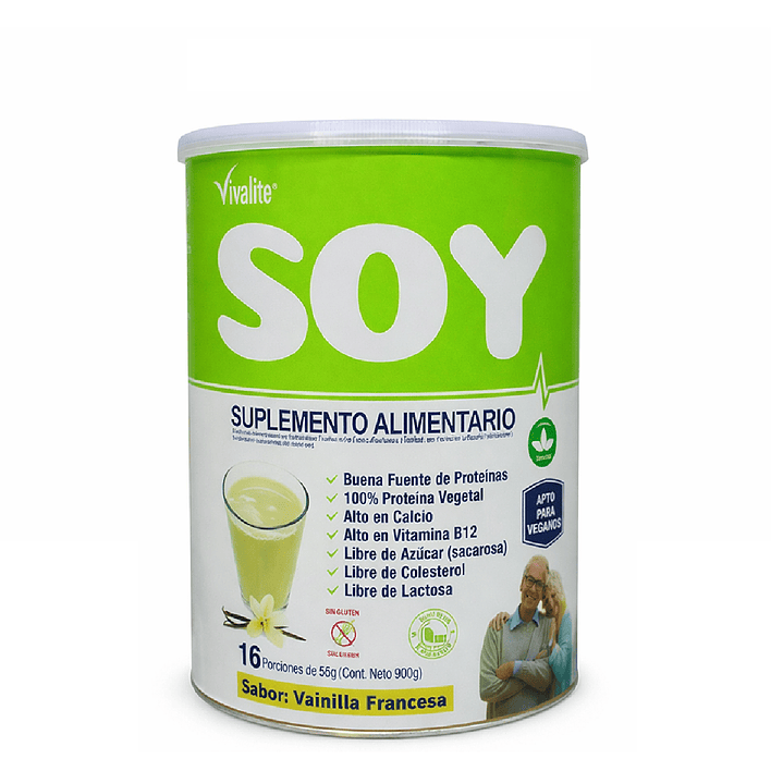 Vivalite Suplemento Soy Vainilla Francesa 900gr Apto Veganos Caja x6 2