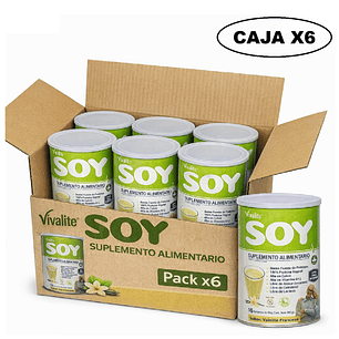 Vivalite Suplemento Soy Vainilla Francesa 900gr Apto Veganos Caja x6