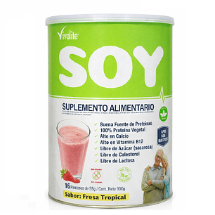Vivalite Soy Suplemento Alimentario 900g Sabor Frutilla