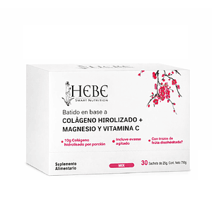 Hebe Colageno Hidrolizado + Magnesio y Vitamina Caja x30