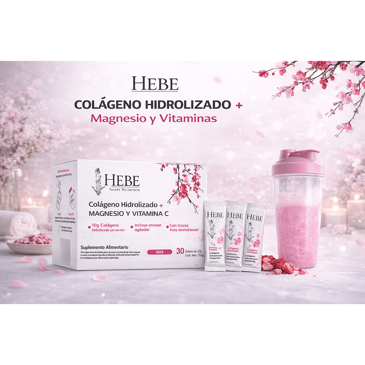 Hebe Colageno Hidrolizado + Magnesio y Vitamina Caja x30 5