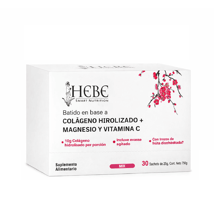 Hebe Colageno Hidrolizado + Magnesio y Vitamina Caja x30 Pack x2 3