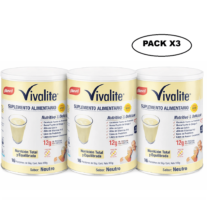 Vivalite Gold Neutro Formula Completa Balanceada 900g Pack x3 1