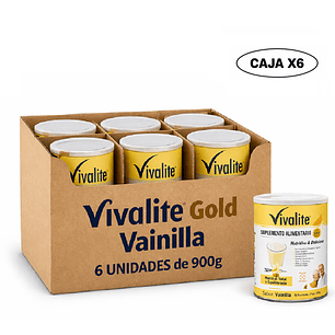 Vivalite Gold Vainilla 900g Caja X6