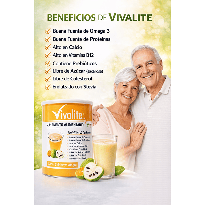 Vivalite Gold 900g Formula Completa Y Balanceada Sabor Chirimoya Pack x2 4