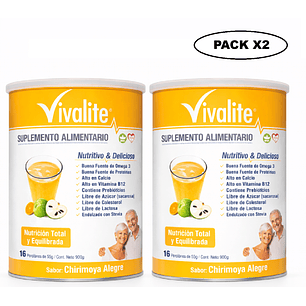 Vivalite Gold 900g Formula Completa Y Balanceada Sabor Chirimoya Pack x2