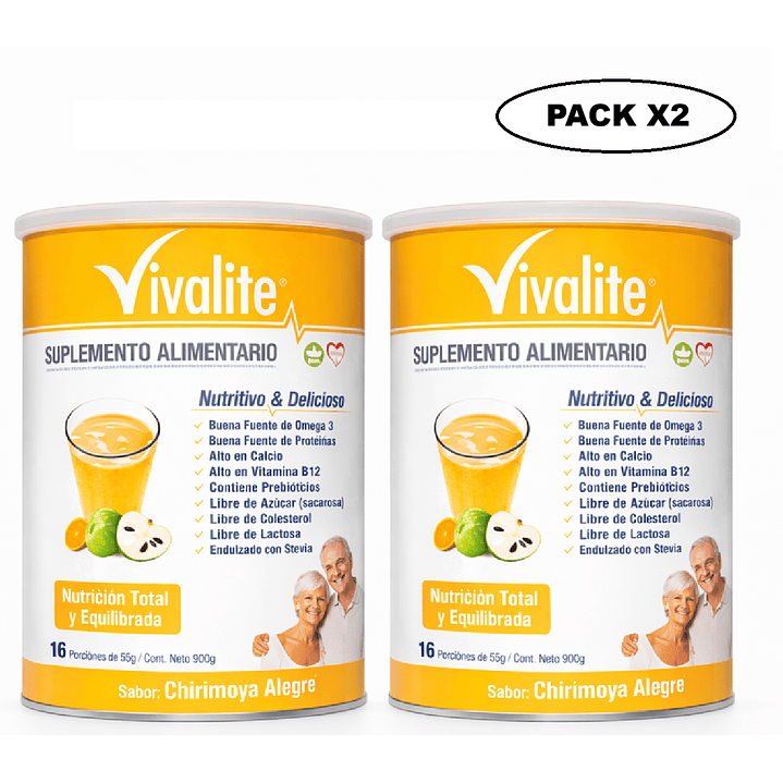 Vivalite Gold 900g Formula Completa Y Balanceada Sabor Chirimoya Pack x2 1