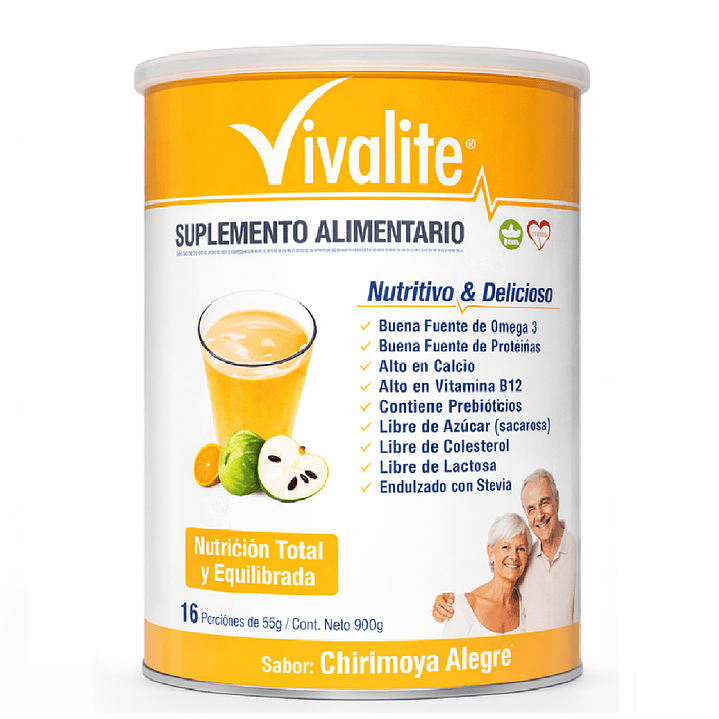 Vivalite Gold 900g Formula Completa Y Balanceada Sabor Chirimoya Caja x6 2