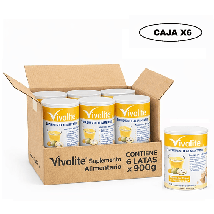 Vivalite Gold 900g Formula Completa Y Balanceada Sabor Chirimoya Caja x6 1