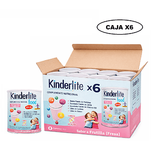 Kinderlite Frutilla Complemento Nutricional Niños 900g Caja x6