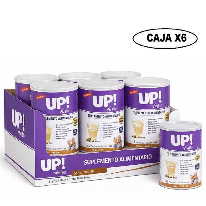 Vivalite Up Con Hmb Suplemento Alimentario Vainilla 900g Caja x6  1
