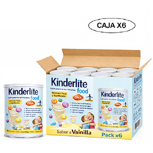 Kinderlite Vainilla Complemento Nutricional Niños 900g Caja x6