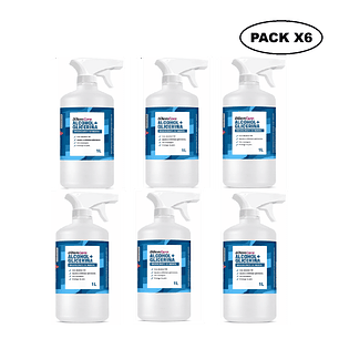 Alcohol Spray 70° Difem 1L con Glicerina Pack x6 