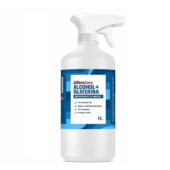 Alcohol Spray 70° Difem 1L con Glicerina Caja x12 2