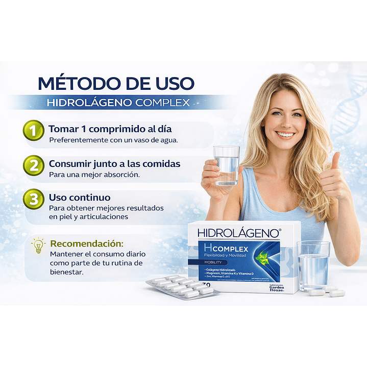 Hidrolágeno Complex 500 mg 30 Comprimidos Colágeno 4
