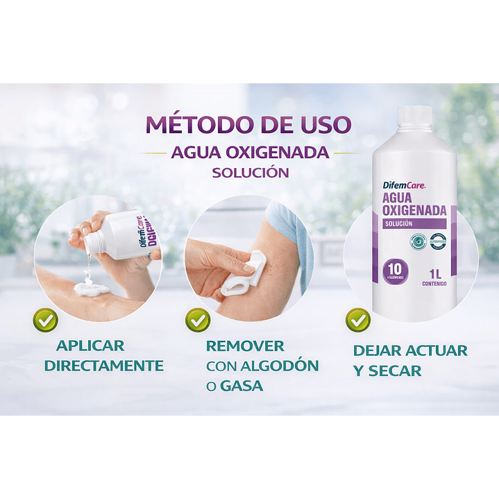 Agua Oxigenada 10 Vol 1000 ml Solución Antiséptica Caja x12 5