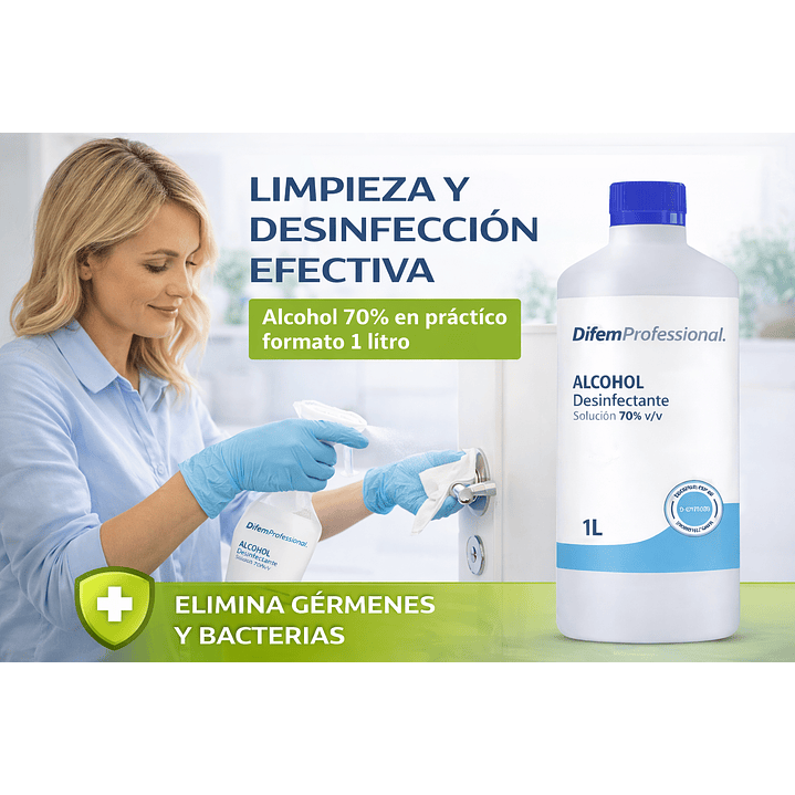 Alcohol Desinfectante 70% Difem 1 L 5
