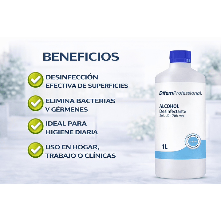 Alcohol Desinfectante 70% Difem 1 L Pack x6 4