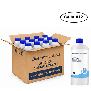 Alcohol Desinfectante 70% Difem 1 L Caja x12