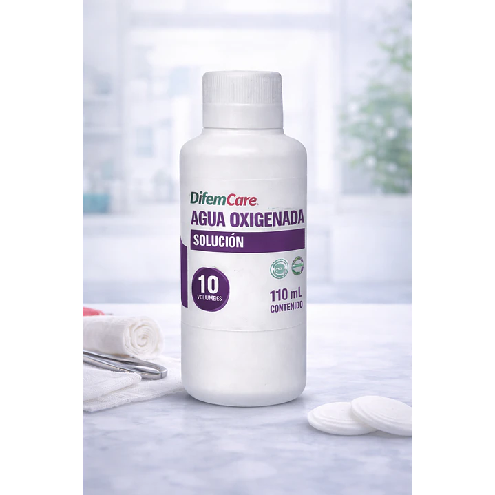 Agua Oxigenada Solución Difem 10v 110ml  6