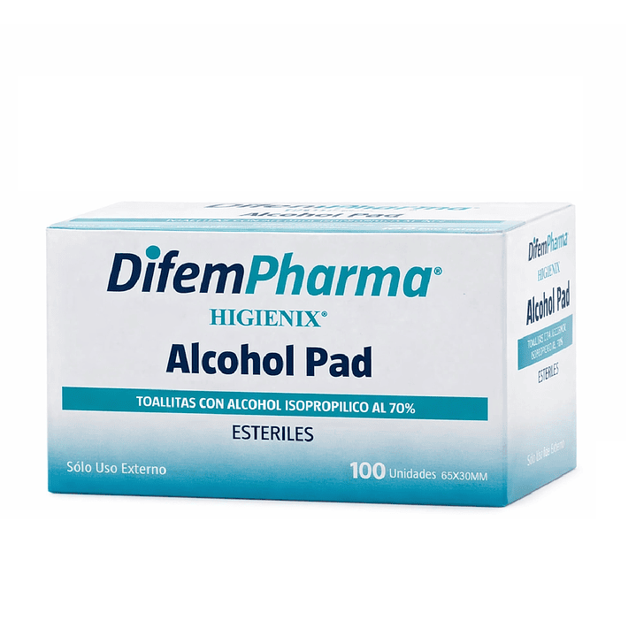 Alcohol Pad Higienix Toallitas Antisépticas x100 1