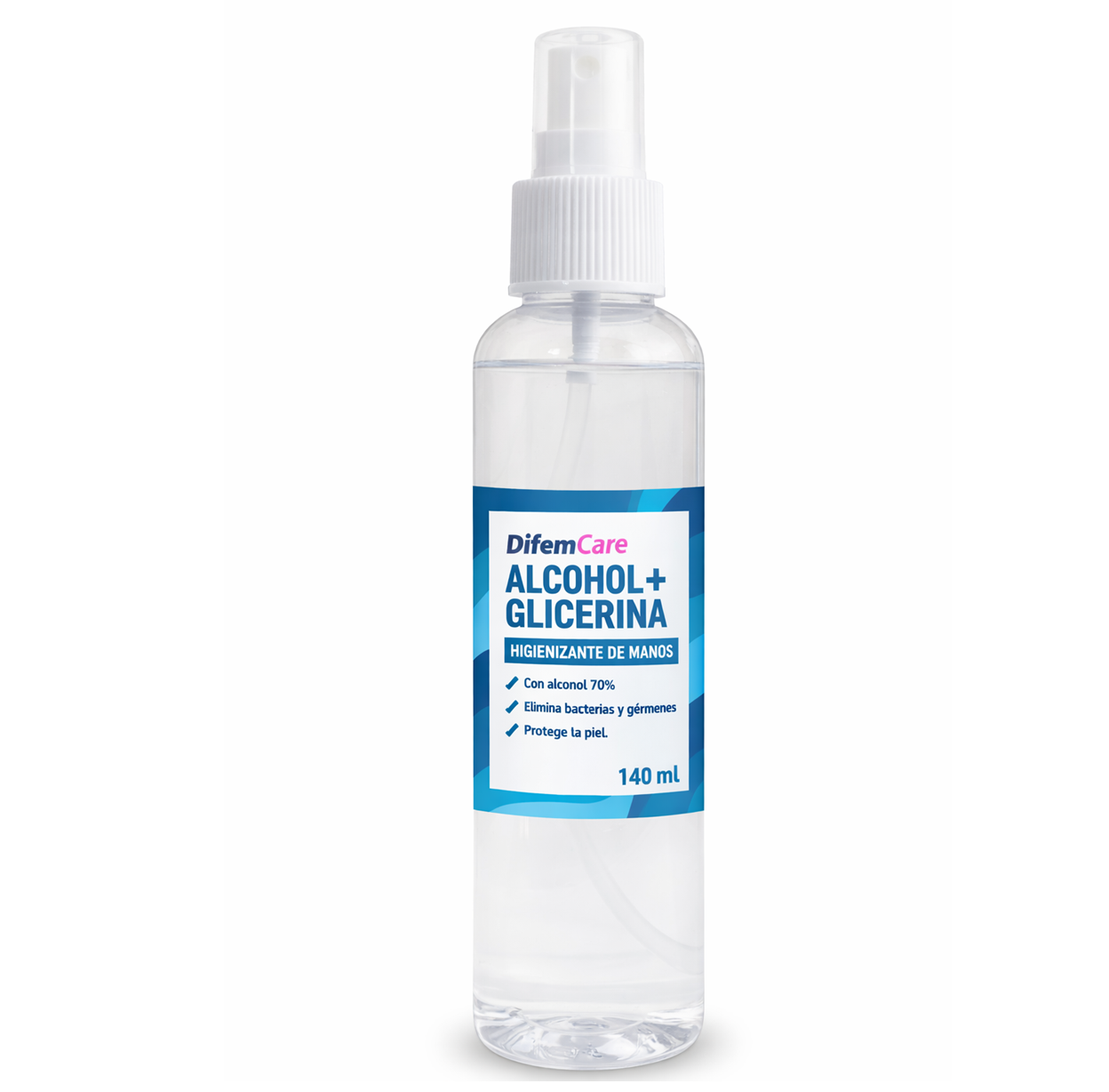 Alcohol + Glicerina Difem Higienizante De Manos 140ml