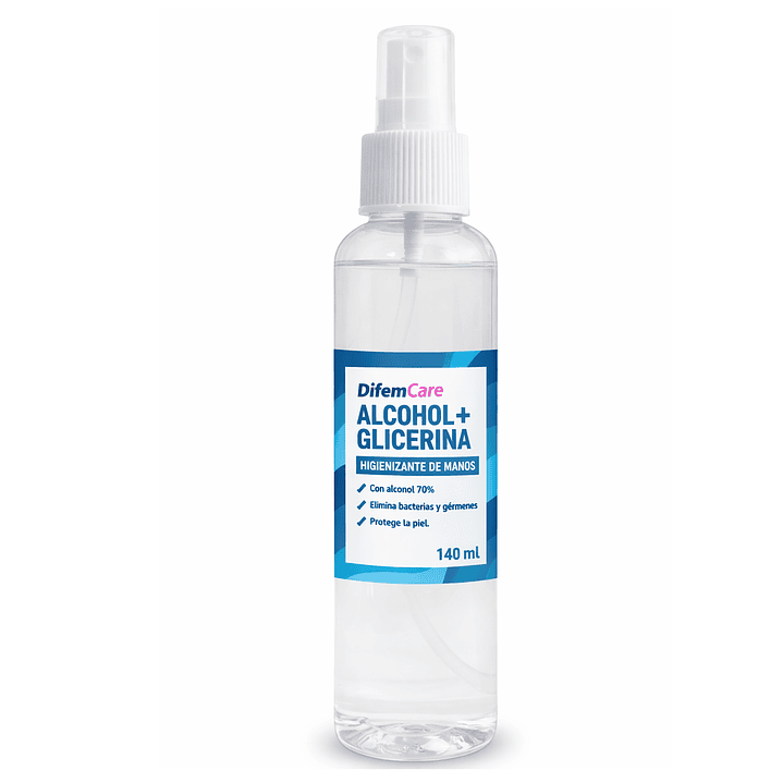 Alcohol + Glicerina Difem Higienizante De Manos 140ml 1