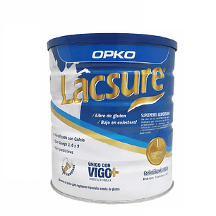 Lacsure Alimenticio En Polvo Sabor Vainilla 800 Grs